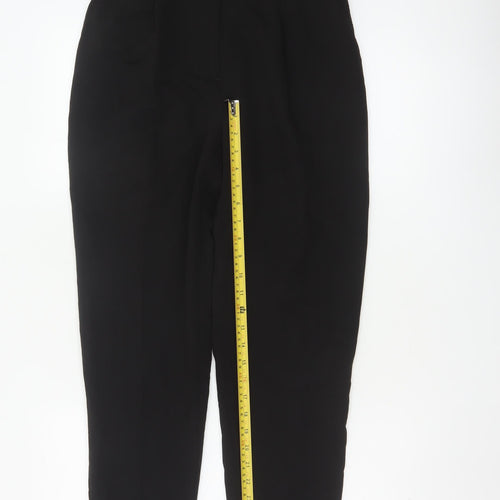New Look Women’s Black UK 10 Tapered Elastic Waist Work Trousers