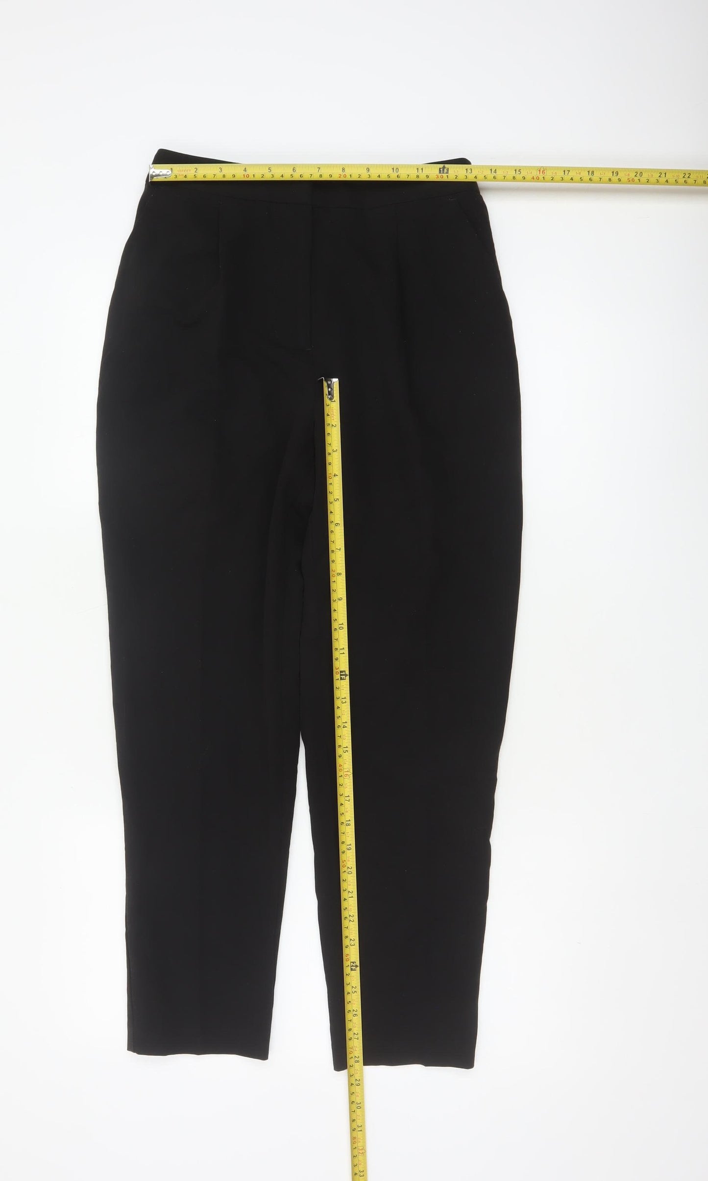 New Look Women’s Black UK 10 Tapered Elastic Waist Work Trousers