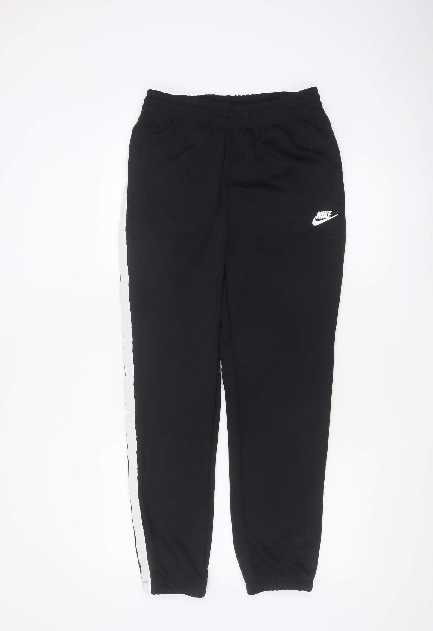 Nike Men’s Black M Jogger Sweatpants White Stripe Logo