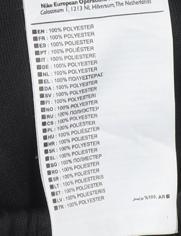 Nike Men’s Black M Jogger Sweatpants White Stripe Logo