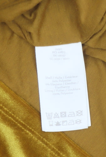 Boden Women Gold Velvet Boat Neck Puff Sleeve Blouse UK 12