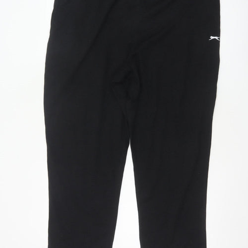 Slazenger Men’s Black 2XL Sweatpants Elastic Waist Logo Straight Leg