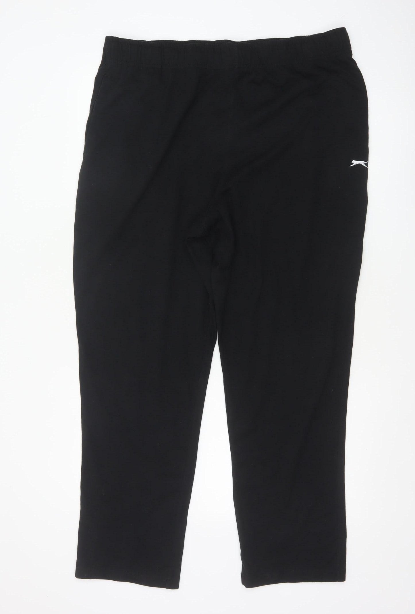 Slazenger Men’s Black 2XL Sweatpants Elastic Waist Logo Straight Leg