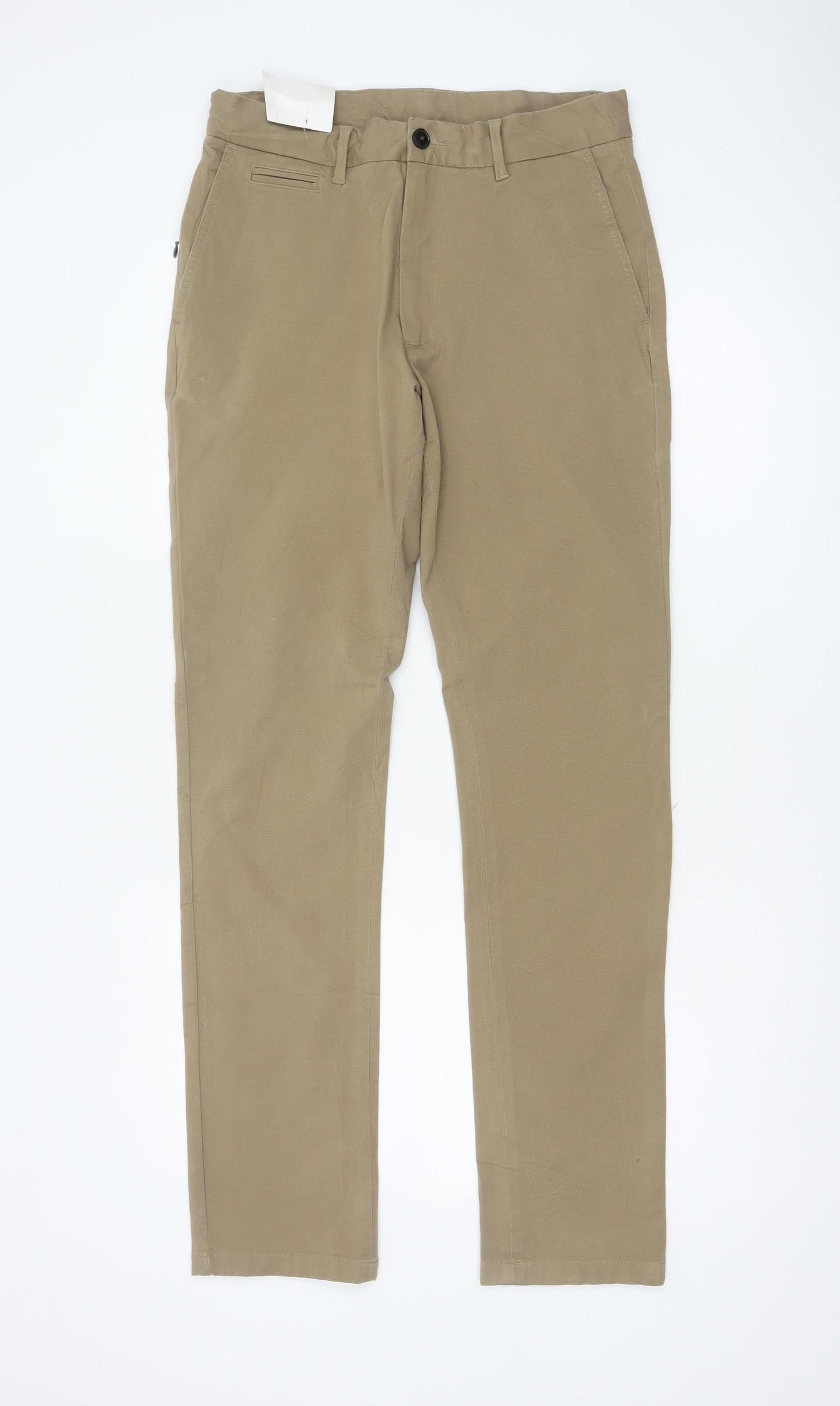 Marks and Spencer Men's Beige 30 Slim Ultimate Chino Stretch Trousers