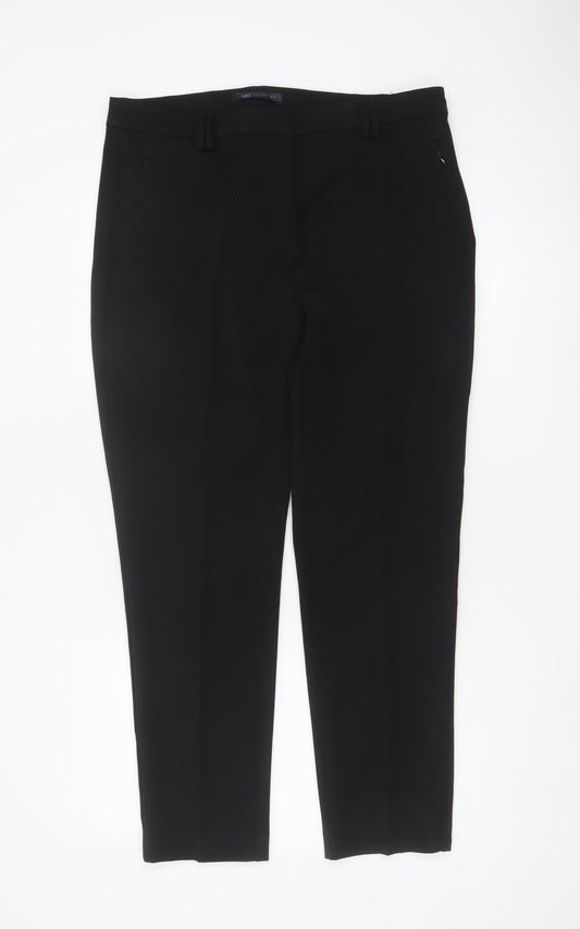 M&S Women’s Black Size 14 Regular Tailored Straight Work Trousers