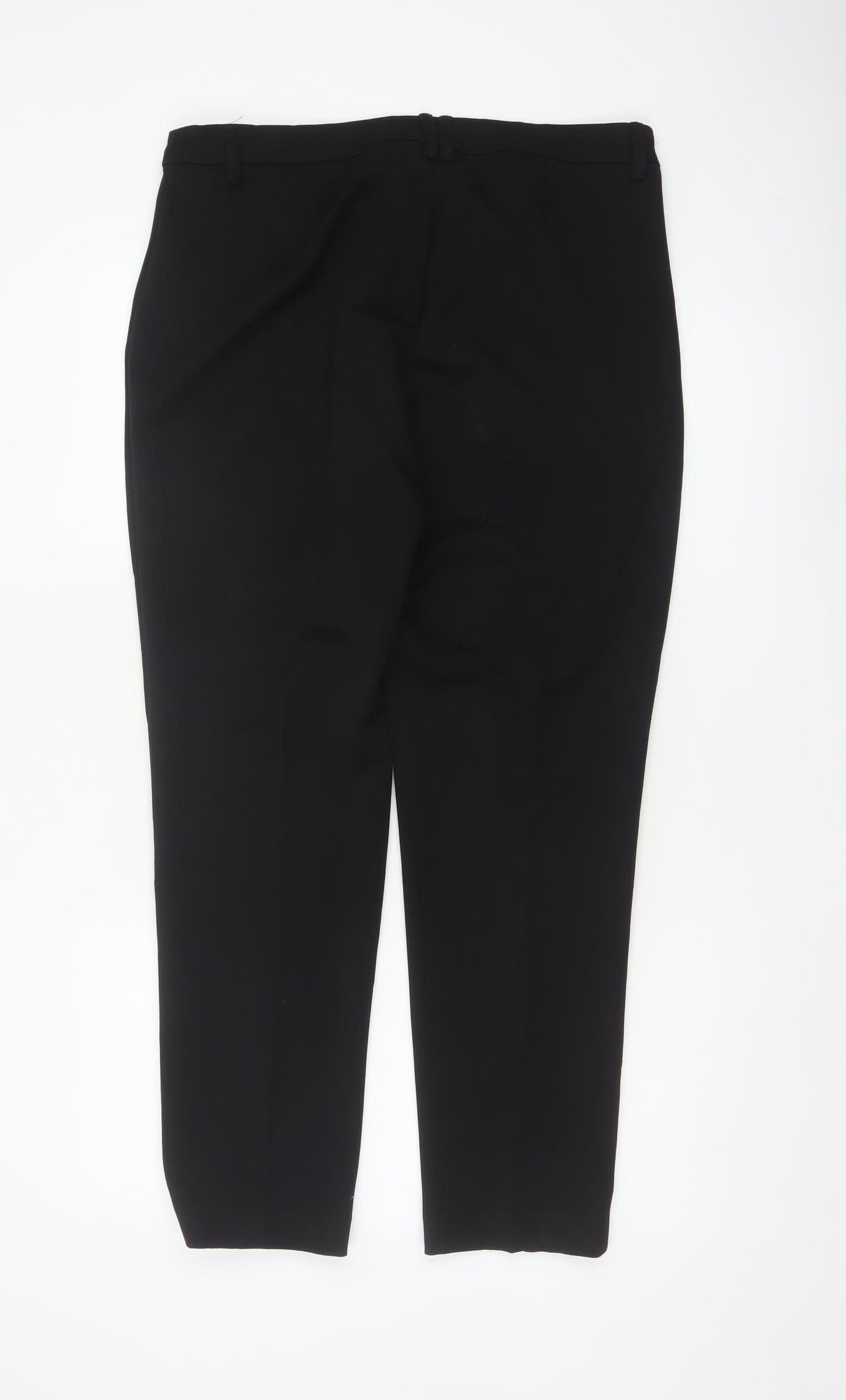 M&S Women’s Black Size 14 Regular Tailored Straight Work Trousers