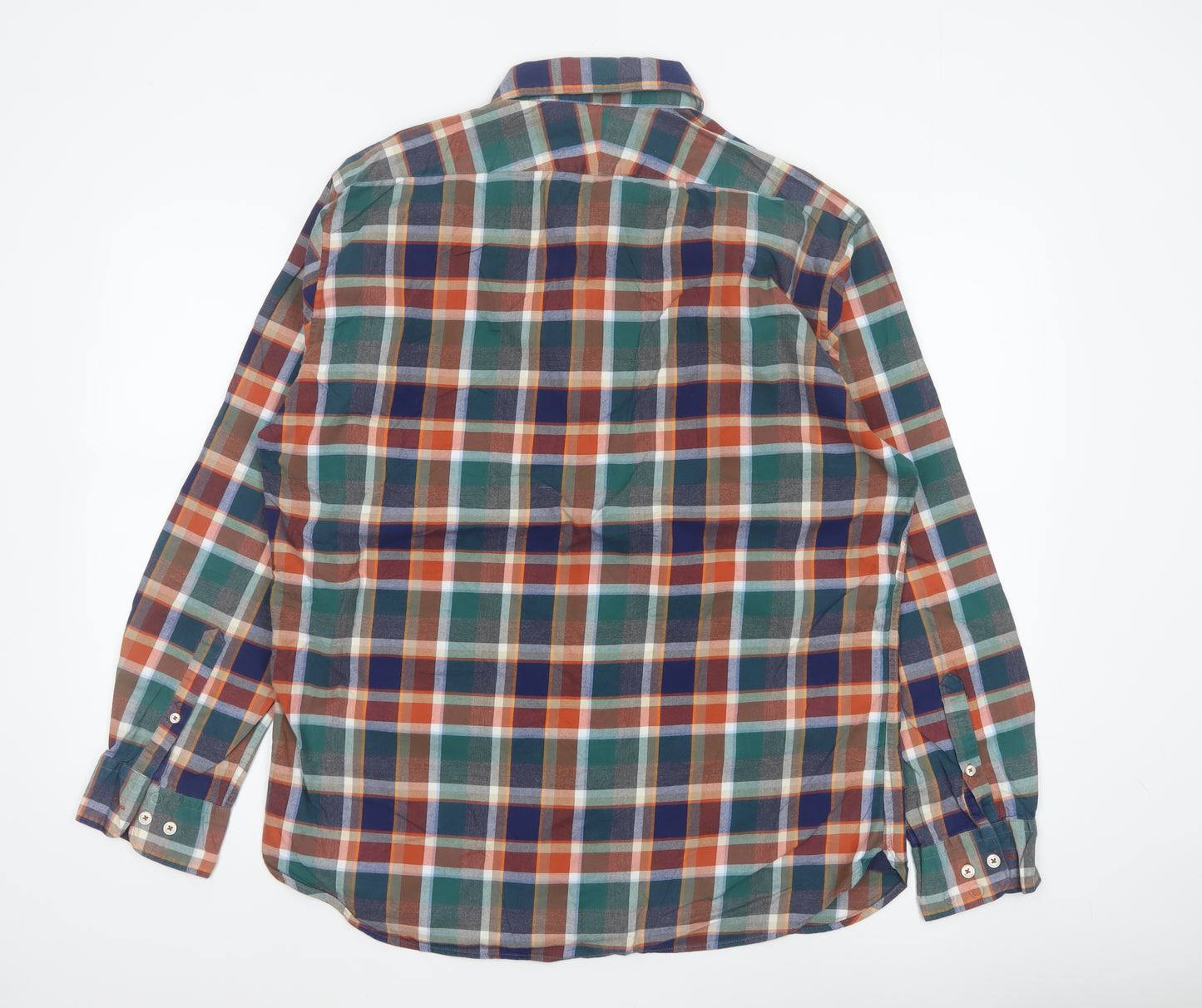 T.M. Lewin Thomas Mayes Men’s L Multicoloured Plaid Cotton Shirt