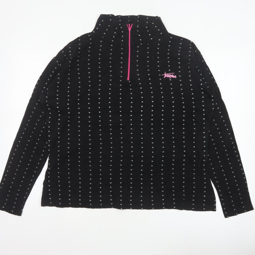 Trespass Women's Black Polka Dot 1/4 Zip High Neck Sweatshirt 2XL