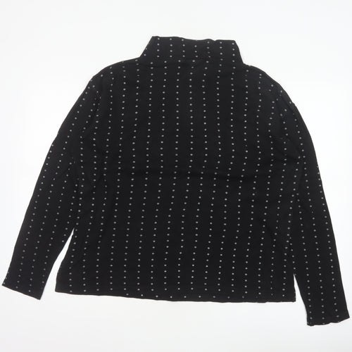 Trespass Women's Black Polka Dot 1/4 Zip High Neck Sweatshirt 2XL