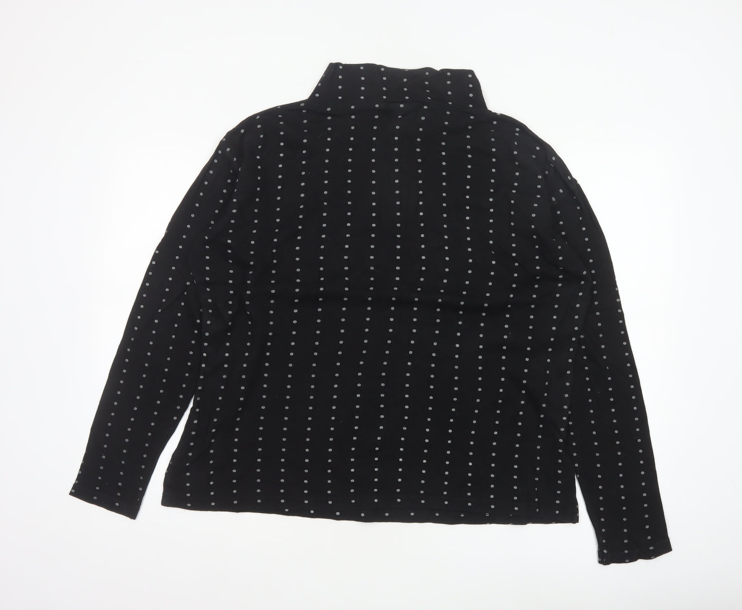 Trespass Women's Black Polka Dot 1/4 Zip High Neck Sweatshirt 2XL