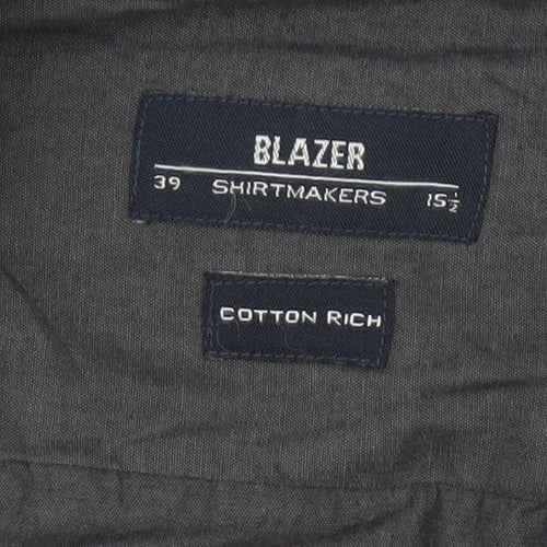 Blazer Shirtmakers Men's Black 15.5 Cotton Rich Long Sleeve Shirt