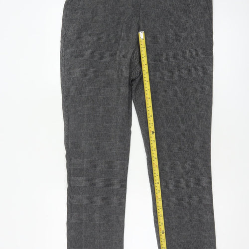 Next Men’s Grey Check Dress Trousers 32in Waist Short 29in Tapered