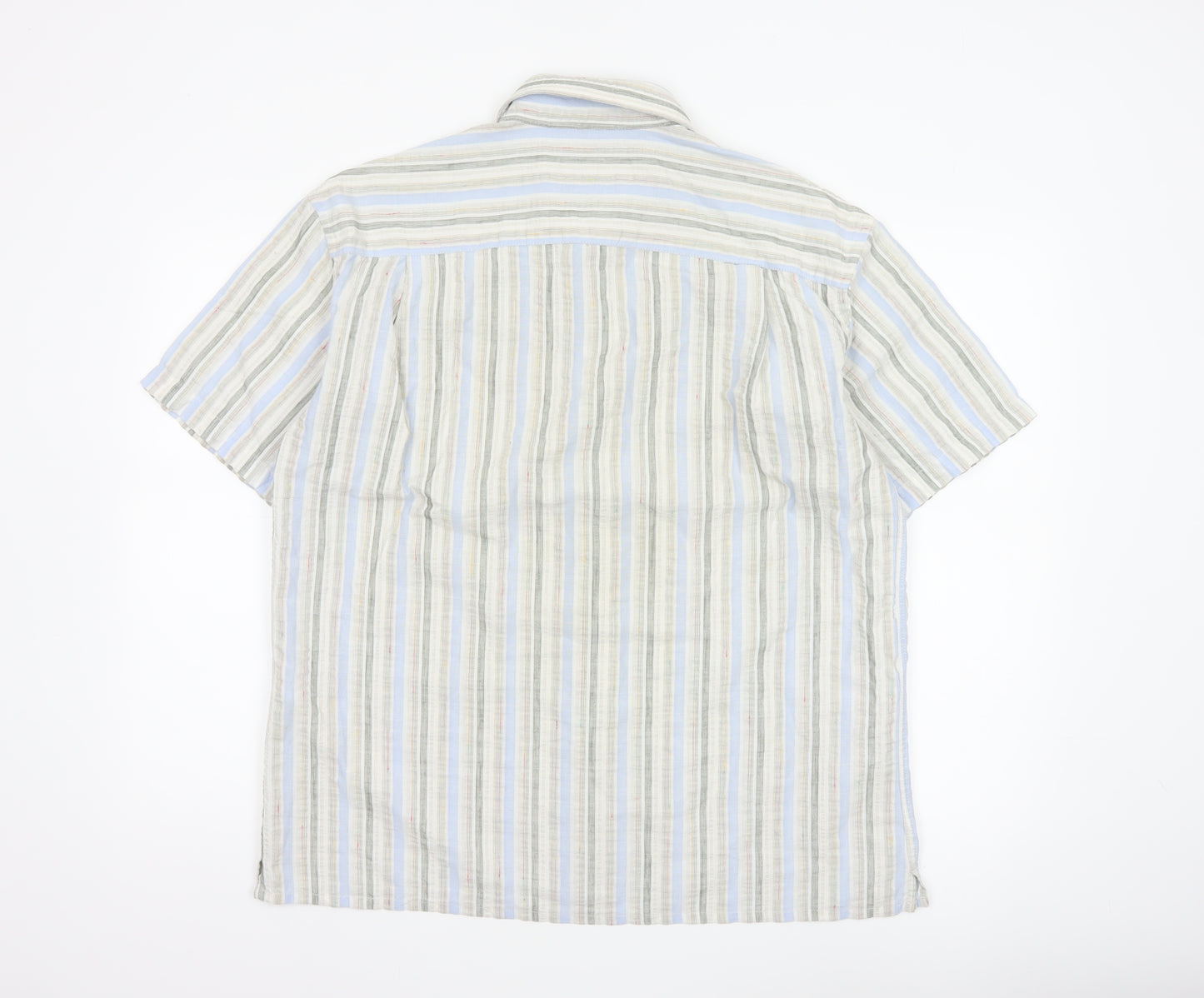 Sand Men’s M Multicoloured Striped Short Sleeve Button-Up Shirt
