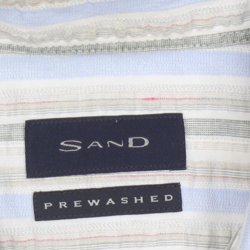 Sand Men’s M Multicoloured Striped Short Sleeve Button-Up Shirt