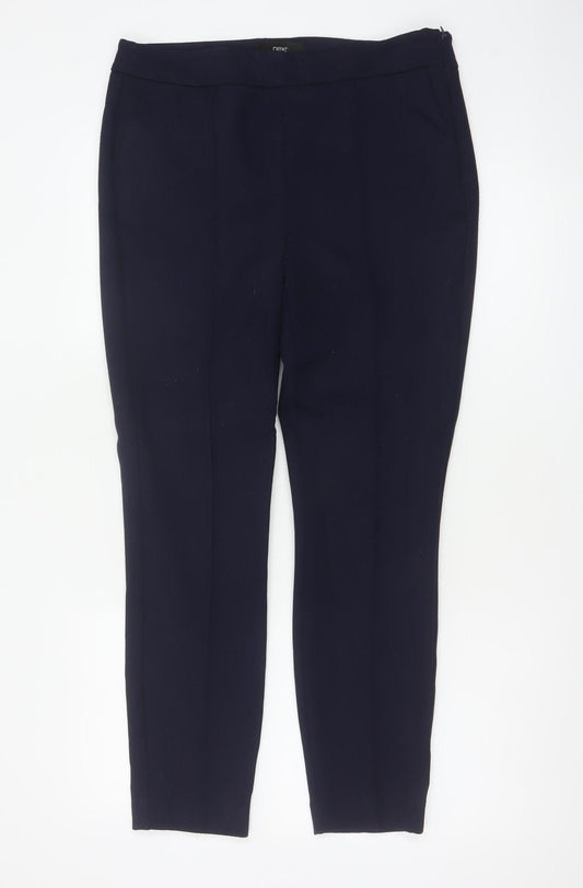 Next Women’s Navy Blue UK 10 Slim Tapered Tailored Trousers