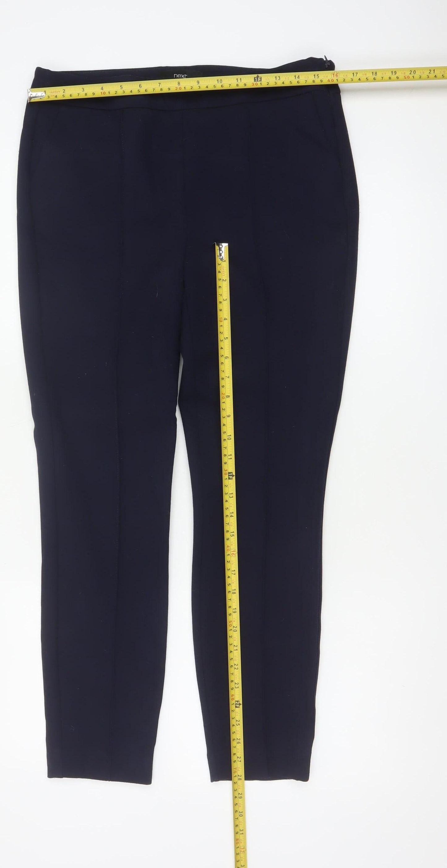 Next Women’s Navy Blue UK 10 Slim Tapered Tailored Trousers