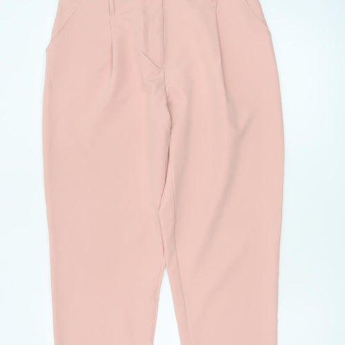 New Look Women’s Pink UK 12 Tapered Tailored Dress Trousers