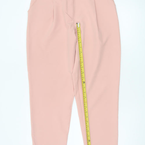 New Look Women’s Pink UK 12 Tapered Tailored Dress Trousers