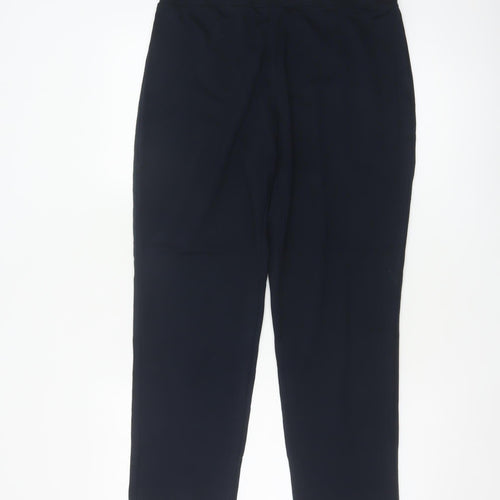 Marks & Spencer Women's Navy UK 12 Short Tapered Dress Trousers