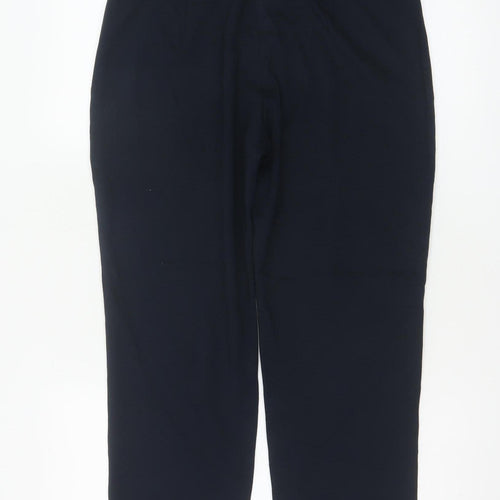 Marks & Spencer Women's Navy UK 12 Short Tapered Dress Trousers