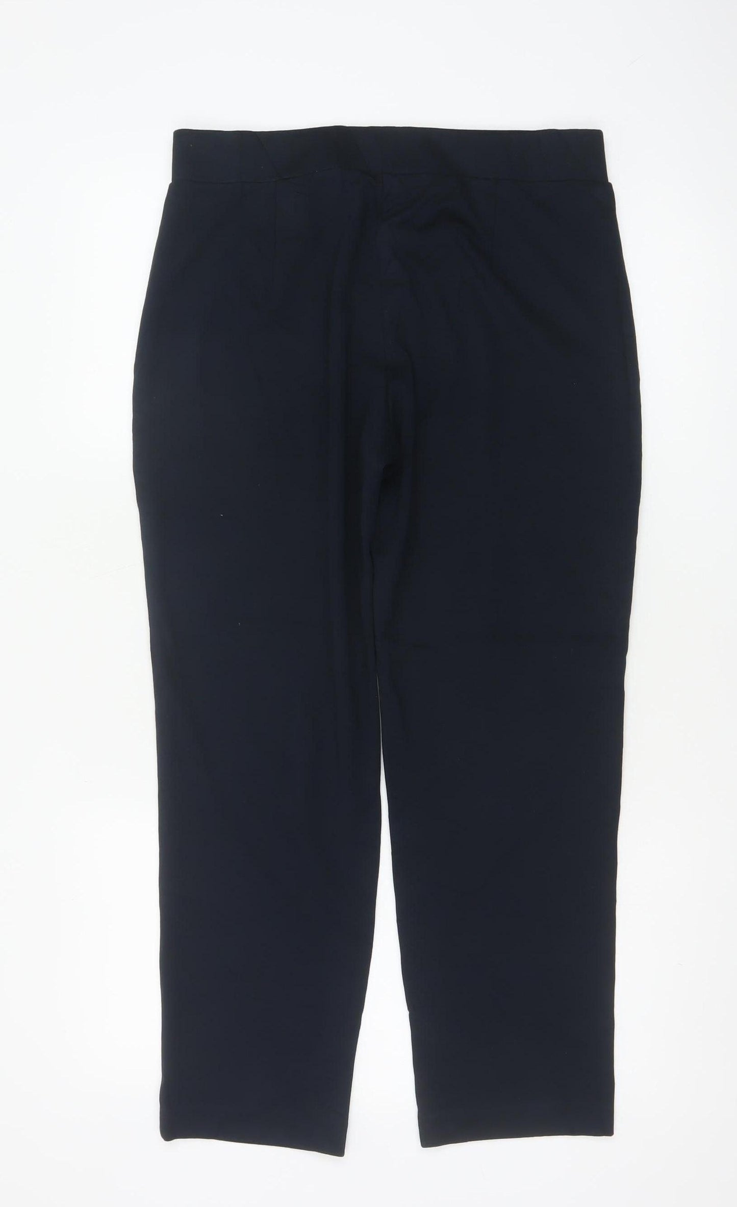 Marks & Spencer Women's Navy UK 12 Short Tapered Dress Trousers