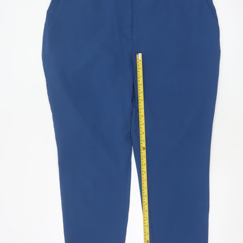 Dorothy Perkins Women Blue UK 18 Tailored Tapered Work Trousers