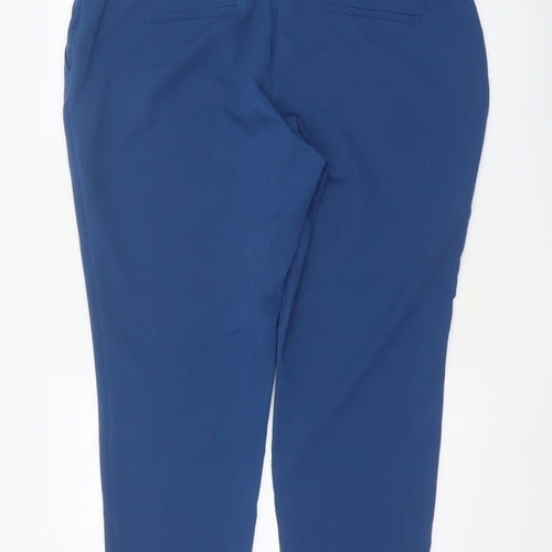 Dorothy Perkins Women Blue UK 18 Tailored Tapered Work Trousers