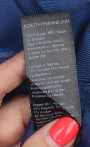 Dorothy Perkins Women Blue UK 18 Tailored Tapered Work Trousers