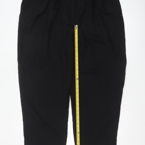 Elvi Women’s Black Size 24 Wool Blend High Rise Tapered Dress Trousers