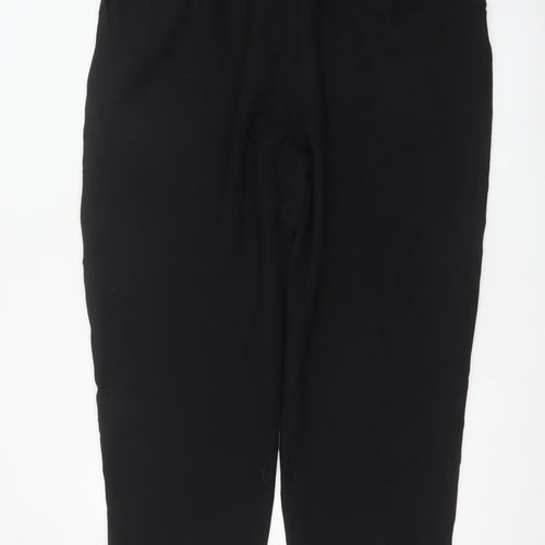 Elvi Women’s Black Size 24 Wool Blend High Rise Tapered Dress Trousers
