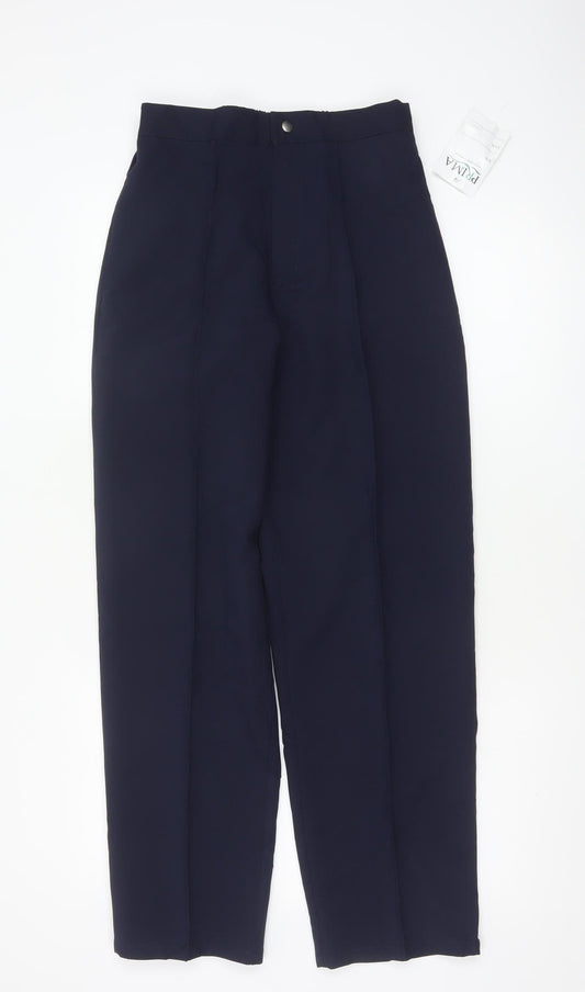 PRIMA Women’s Blue Size 12 Straight Leg Corporate Dress Trousers