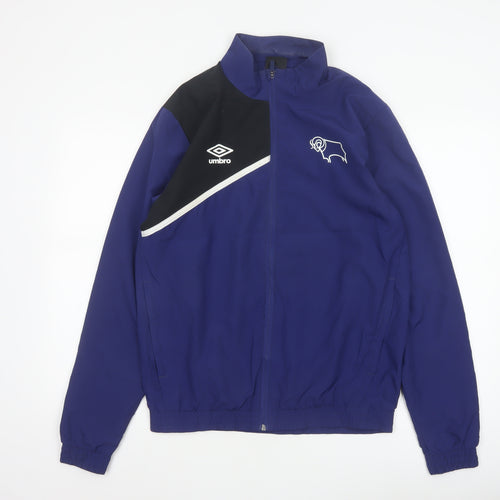 Umbro Men’s Blue M Derby County Football Full Zip Basic Jacket