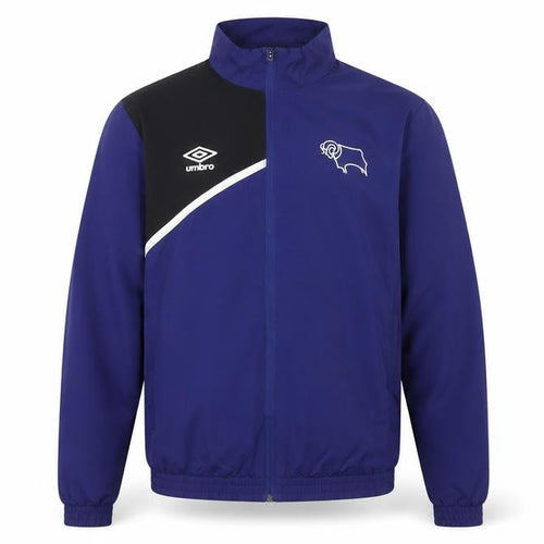 Umbro Men’s Blue M Derby County Football Full Zip Basic Jacket