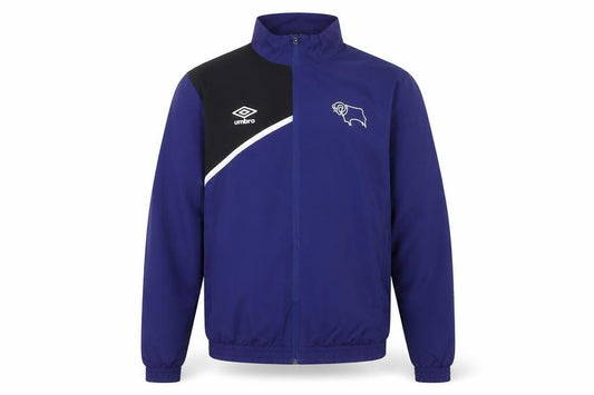 Umbro Men’s Blue M Derby County Football Full Zip Basic Jacket