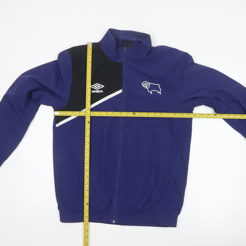 Umbro Men’s Blue M Derby County Football Full Zip Basic Jacket