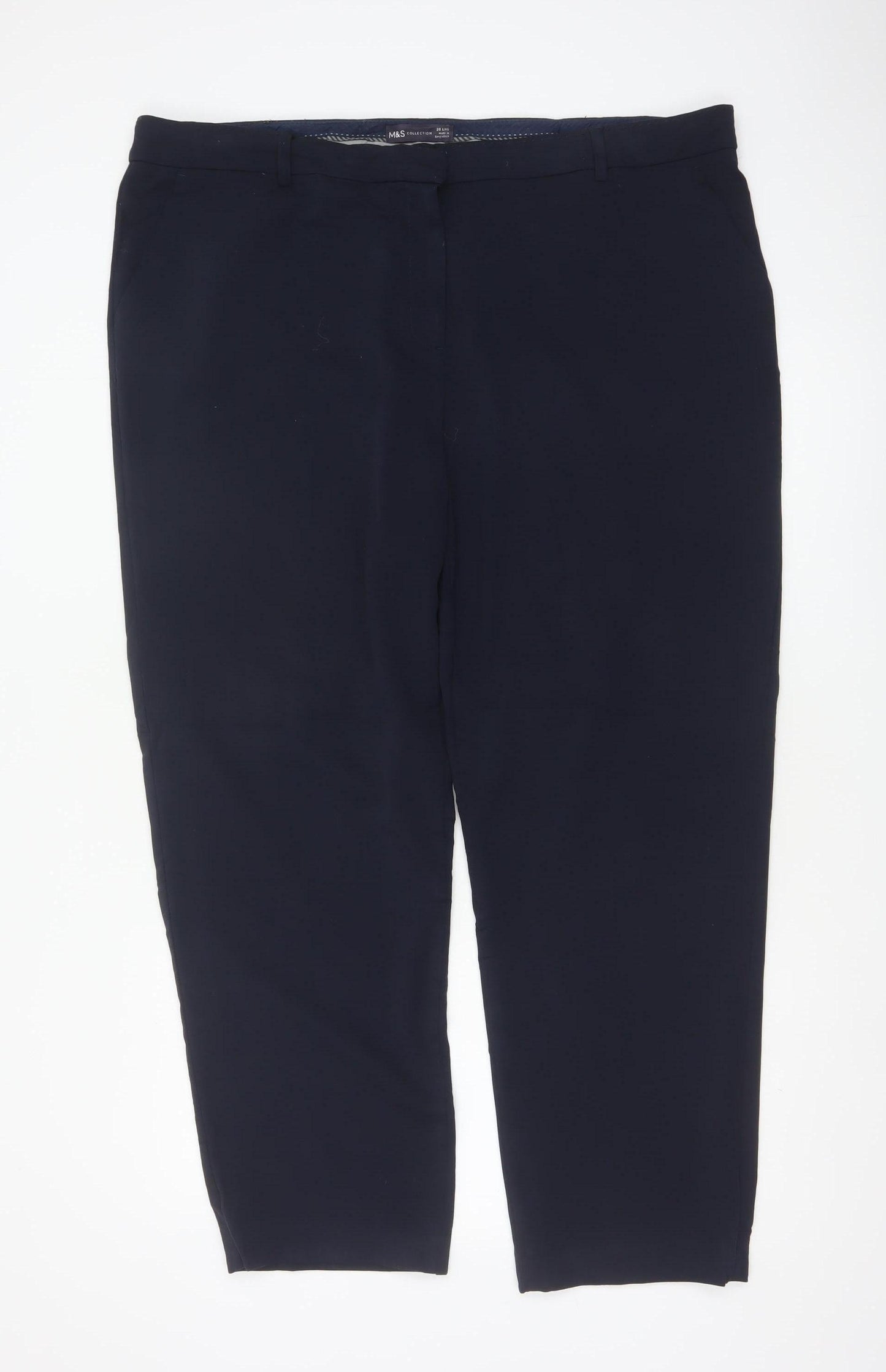 Marks & Spencer Women’s Navy Size 20 Tapered Work Trousers