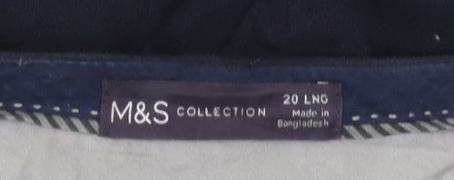Marks & Spencer Women’s Navy Size 20 Tapered Work Trousers