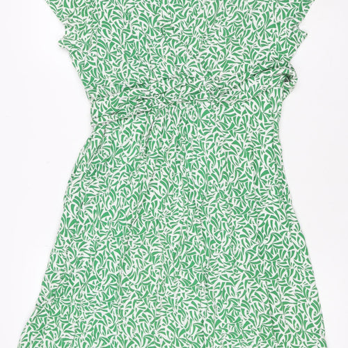Phase Eight Women Green Size 14 One Shoulder Ruched Knee Dress