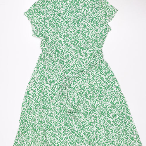 Phase Eight Women Green Size 14 One Shoulder Ruched Knee Dress