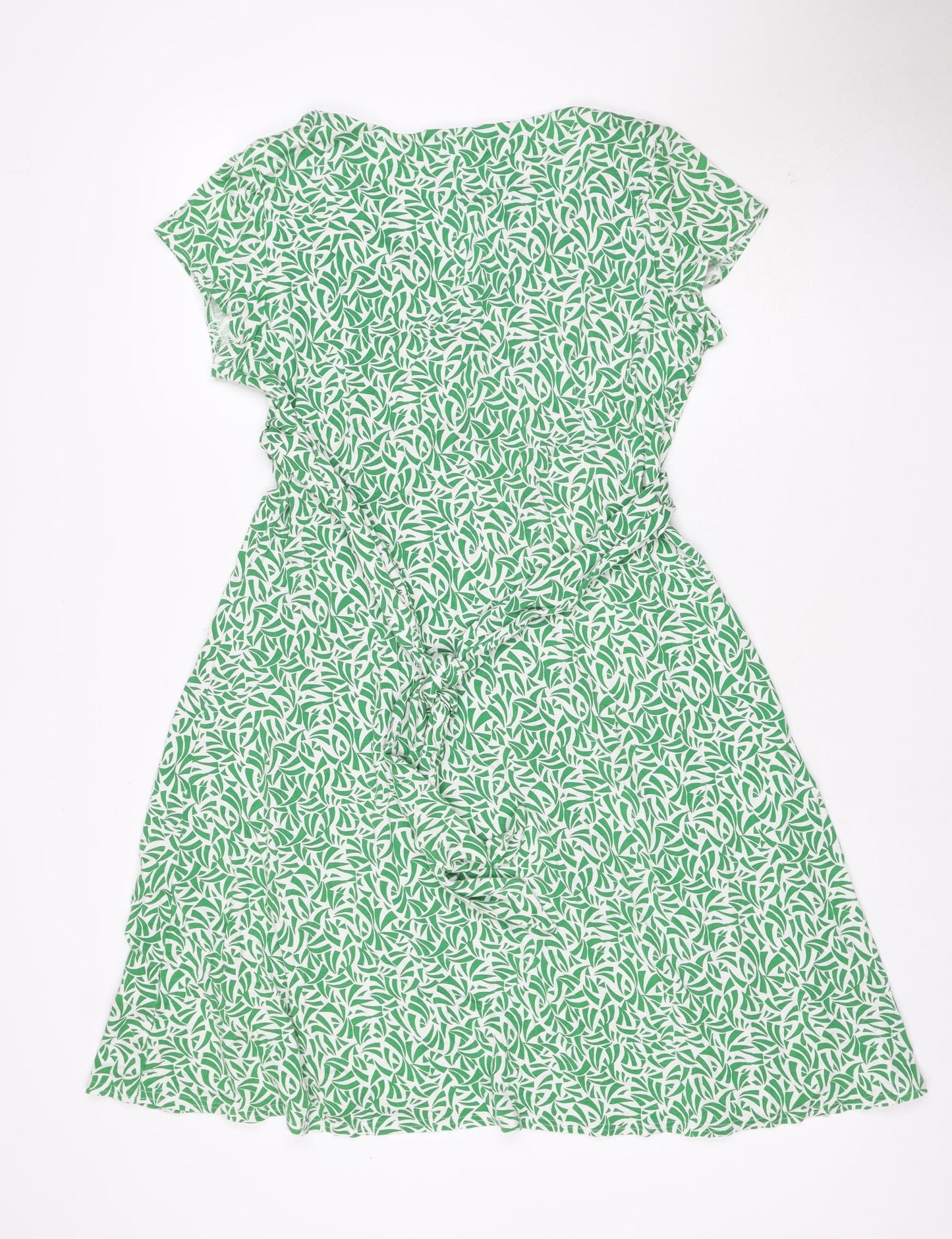 Phase Eight Women Green Size 14 One Shoulder Ruched Knee Dress