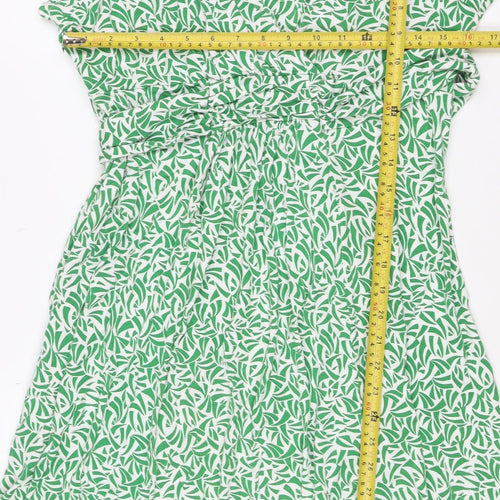 Phase Eight Women Green Size 14 One Shoulder Ruched Knee Dress