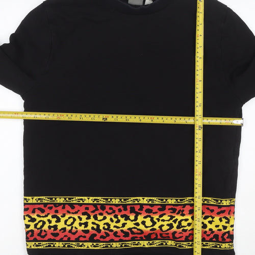 ASOS Men’s Black M Crew Neck Leopard Print Pullover Sweatshirt