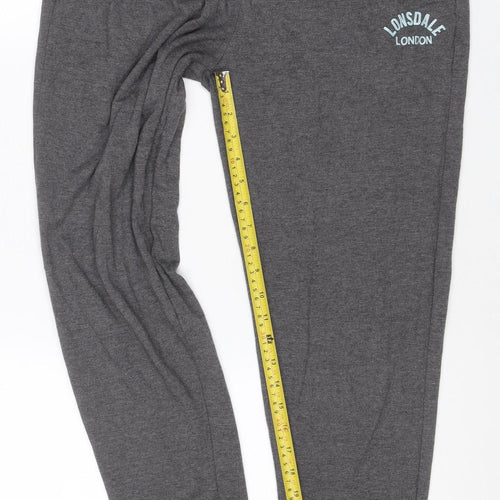 Lonsdale London Women’s Grey UK 16 Jogger Sweatpants Logo