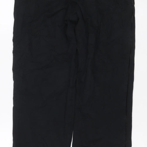 Marks & Spencer Women’s Black Size 10 Short Drawstring Zip Pocket Trousers