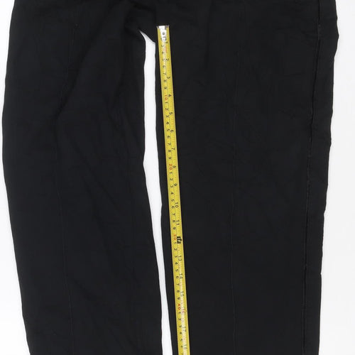 Marks & Spencer Women’s Black Size 10 Short Drawstring Zip Pocket Trousers