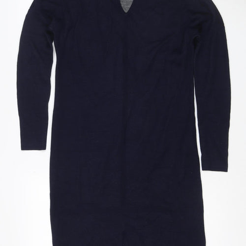Fenn Wright Manson Women Blue Wool Knit Jumper Dress Size S