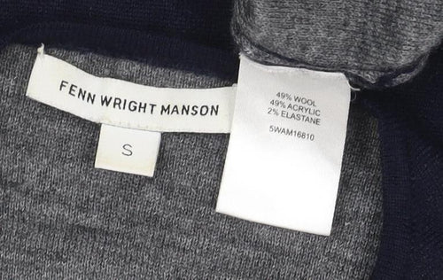 Fenn Wright Manson Women Blue Wool Knit Jumper Dress Size S