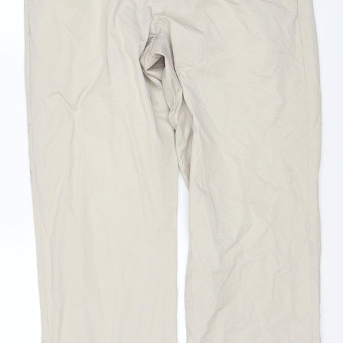 Marks and Spencer Men Beige 36W 31L Blue Harbour Cotton Chino Trousers