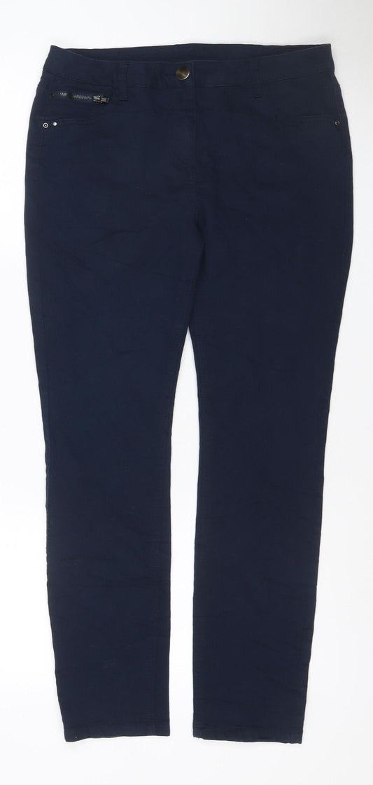 Moods Denim Women’s Blue Petite 14 Cropped Straight Trousers