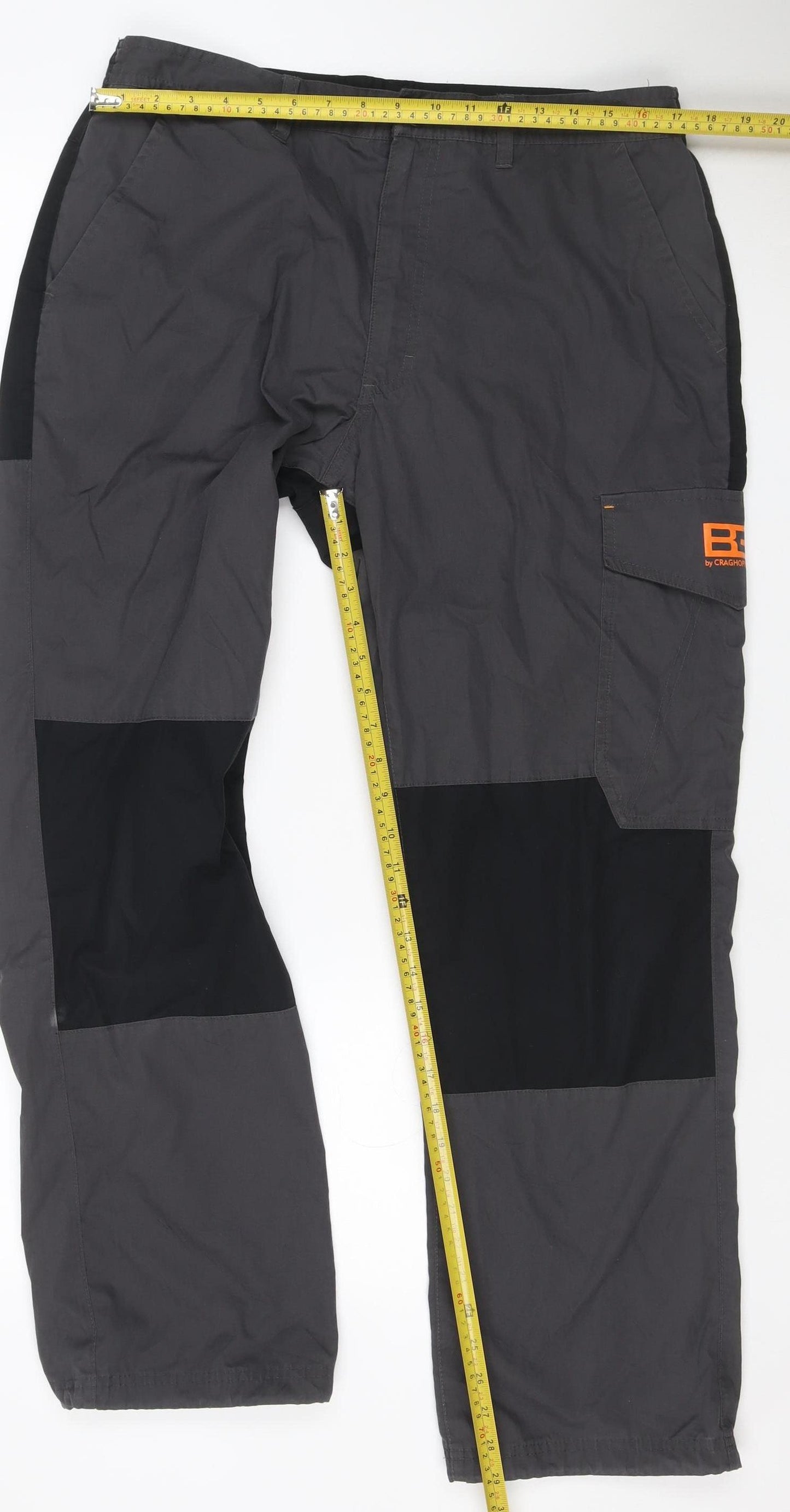 Craghoppers Bear Grylls Men’s Black Cargo Trousers 36R Regular